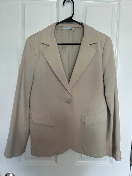 CAbi Jackets & Blazers - CAbi Women's Single-Button Beige Blazer